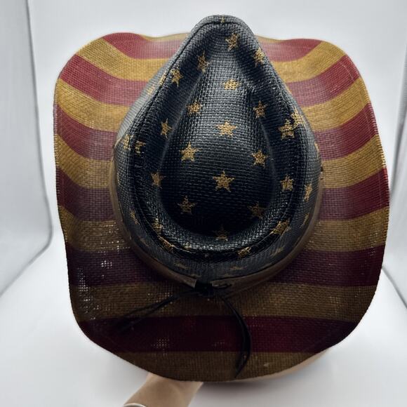 American Flag Cowboy Hat for Men or Women ~ Western Paper Straw ~ Vamuss - Picture 13 of 16